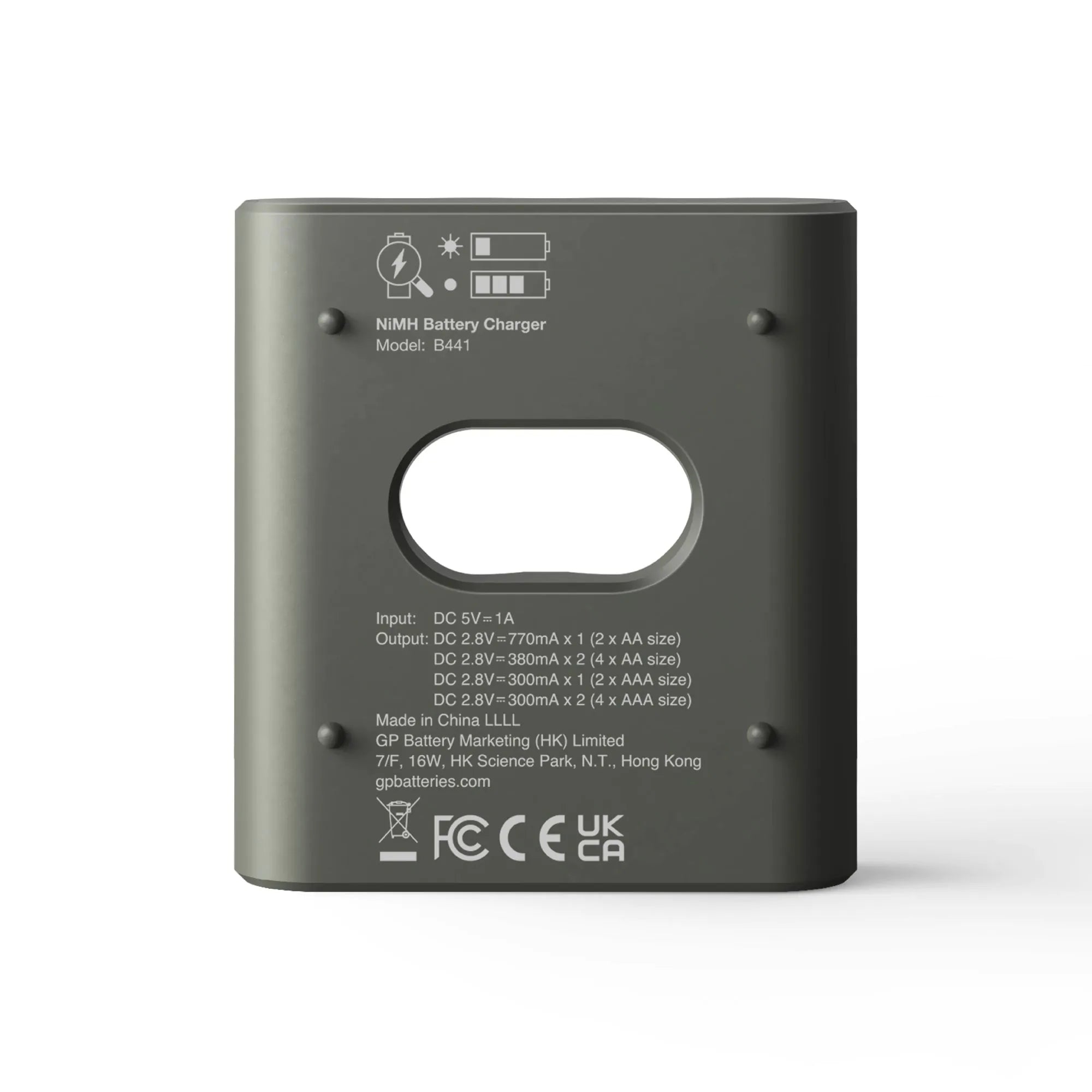GP RECYKO B441 Batterij Oplader met 4 oplaadbare AAA-batterijen 850mAh