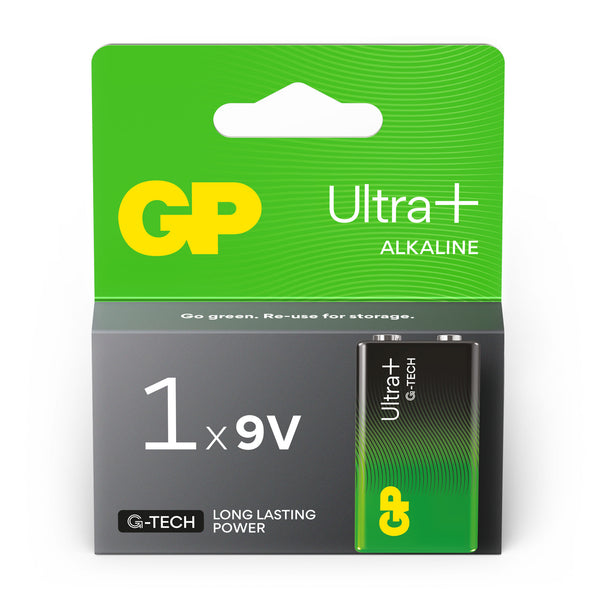 GP Ultra+ Alkaline 9V batterijen